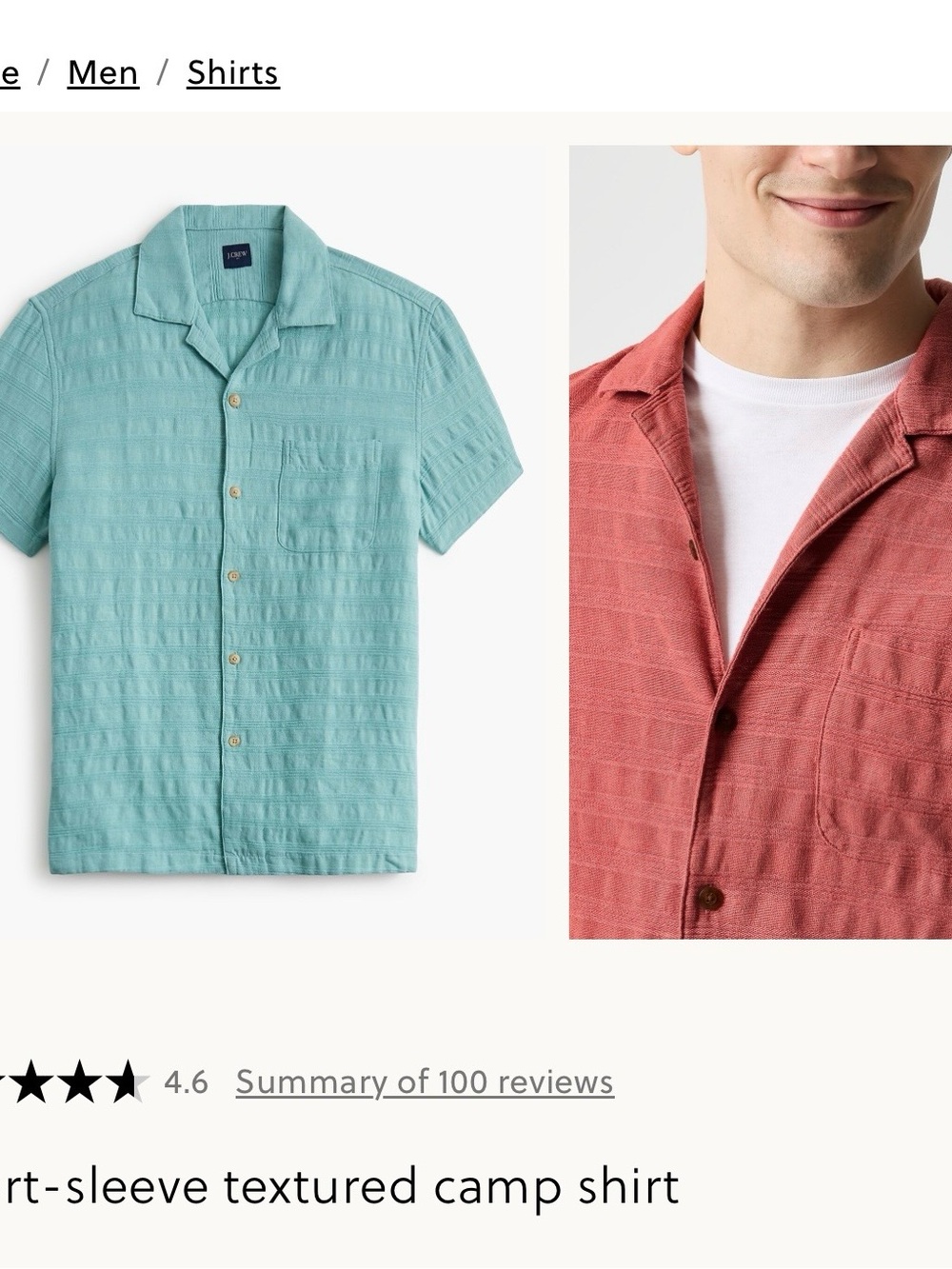 J. Crew Linen-Blend Short-Sleeve Shirt in Light Aqua NWOT